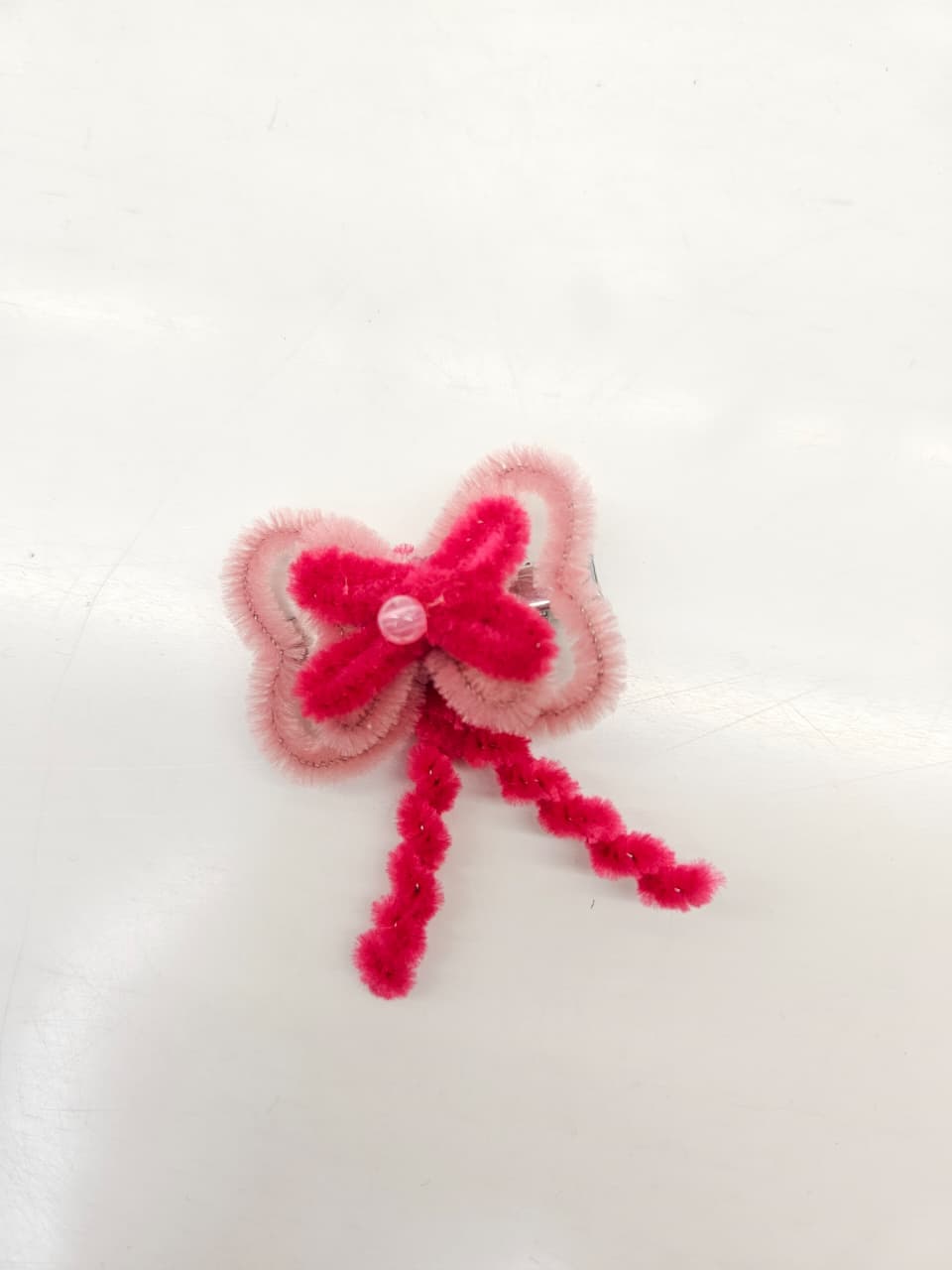 Pink Ribbon Bow Clip